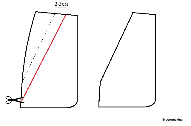 Выкройка кармана в боковом шве