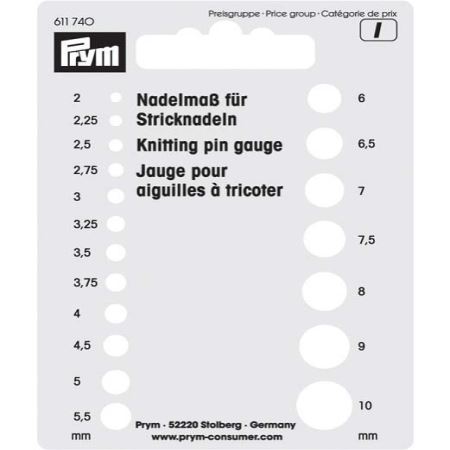 Трафарет для измерения размера спиц Prym  (Где цена лучше?)