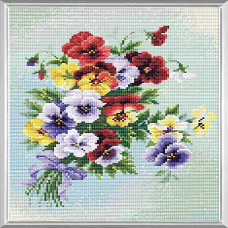 Алмазная мозаика Риолис АМ0016 Пестрые анютки, 27*38 см (Где цена лучше?)