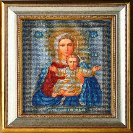 Набор для вышивания бисером Радуга Бисера В-156 Богородица Леушинская, 21*25 см  (Где цена лучше?)