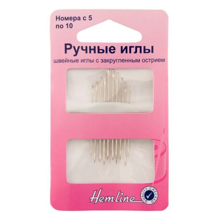 Иглы ручные с закругленным острием для трикотажа Hemline  (Где цена лучше?)