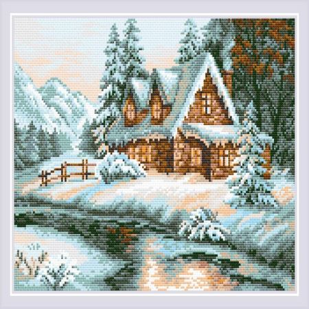 Алмазная мозаика Риолис АМ0082 Зимний пейзаж, 40*30 см  (Где цена лучше?)
