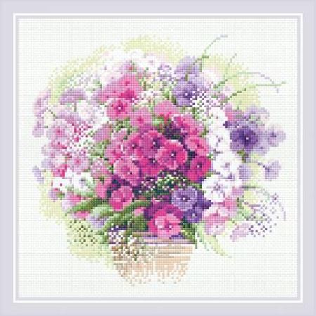 Алмазная мозаика Риолис АМ0053 Акварельные флоксы, 30*30 см (Где цена лучше?)